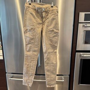 Elegant Tan Skinny Women's Pants